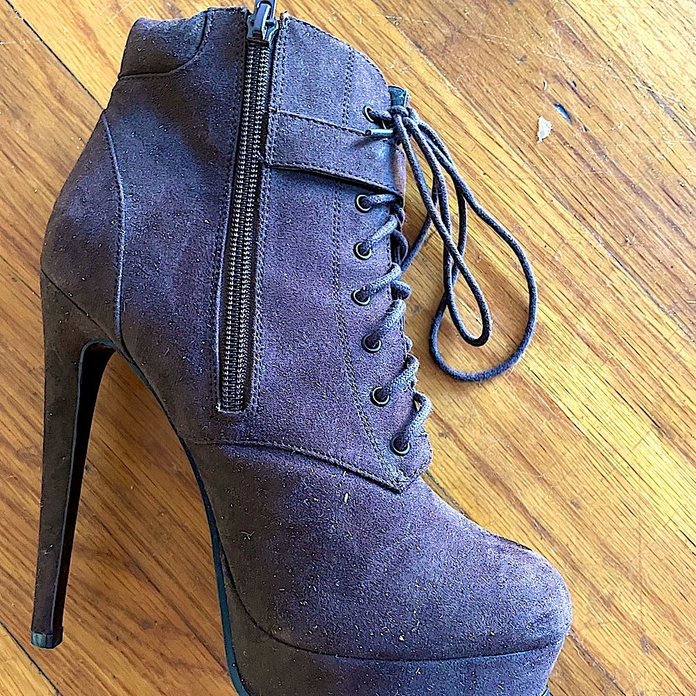 Brown heels shoes